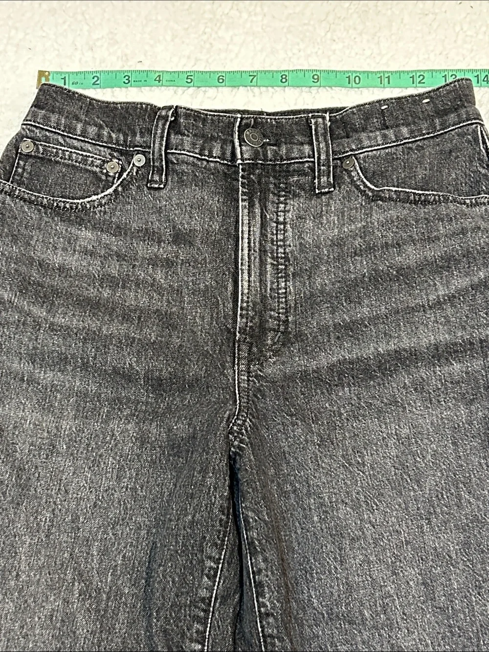 Madewell The Perfect Vintage Wide Leg Crop Jean size 27 Robles Wash Black - Picture 13 of 16